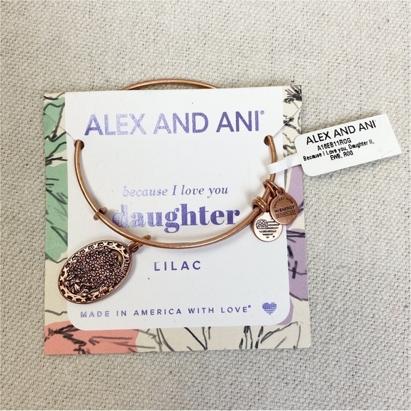 Alex And Ani charm bracelet Daughter Lilac NEW - Picture 1 of 2